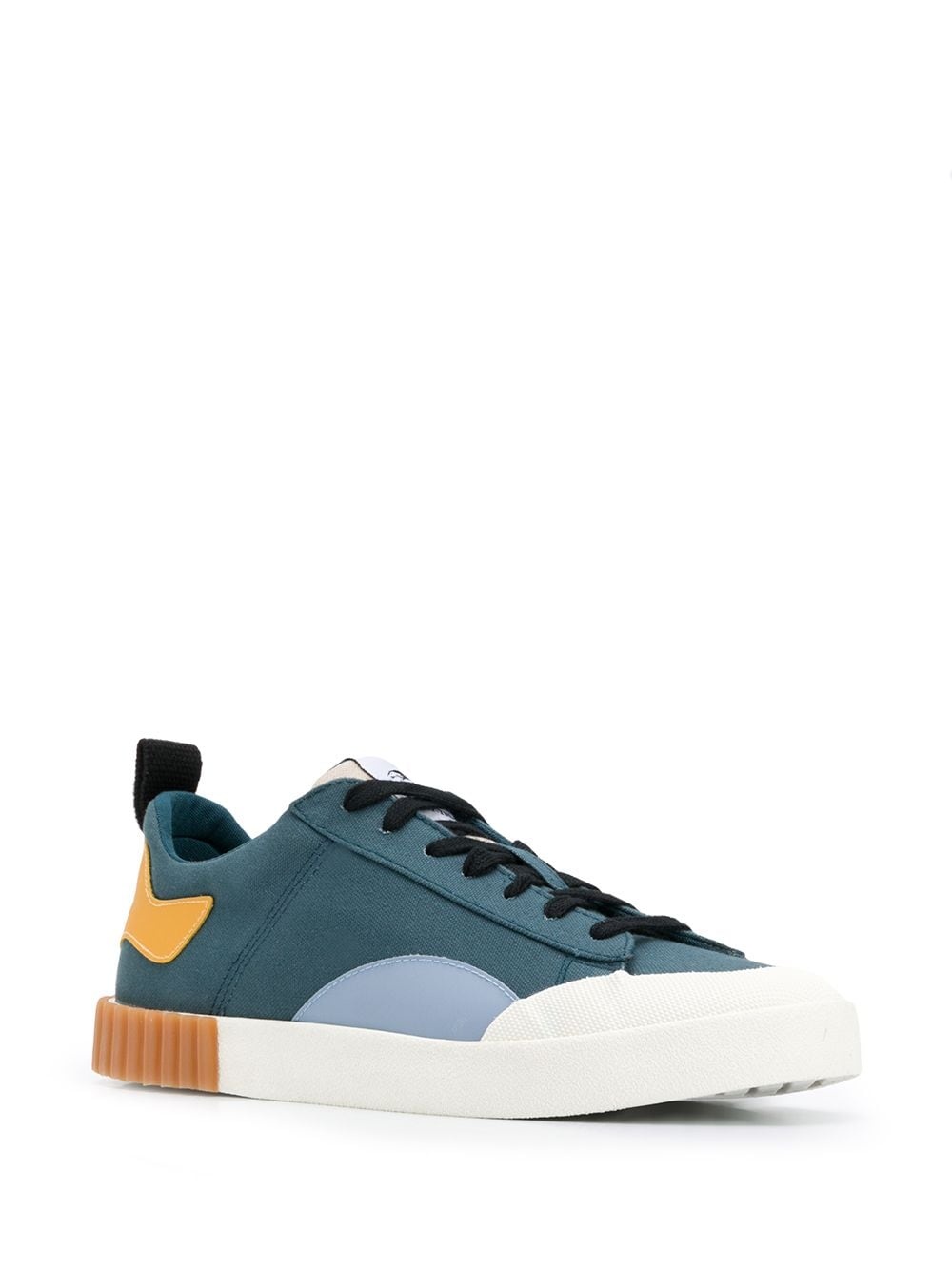 colour-block logo sneakers - 2