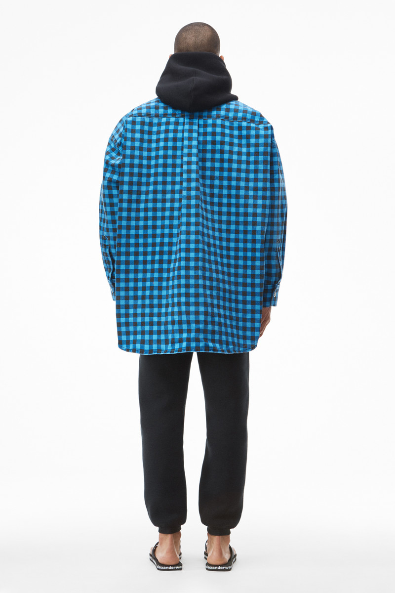 OVERSIZED SHIRT JACKET IN GINGHAM DENIM 5