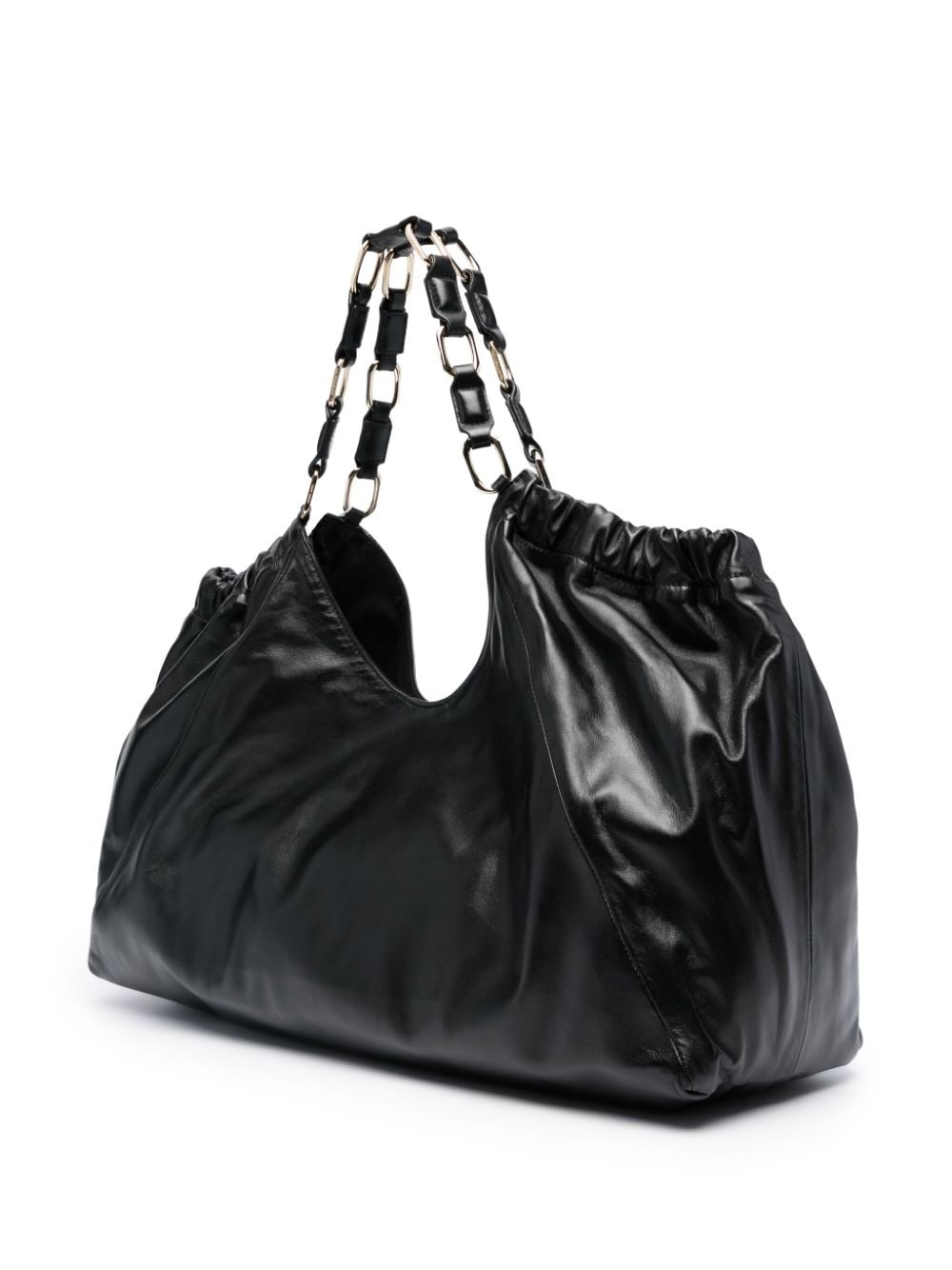 logo-embossed leather tote bag - 3