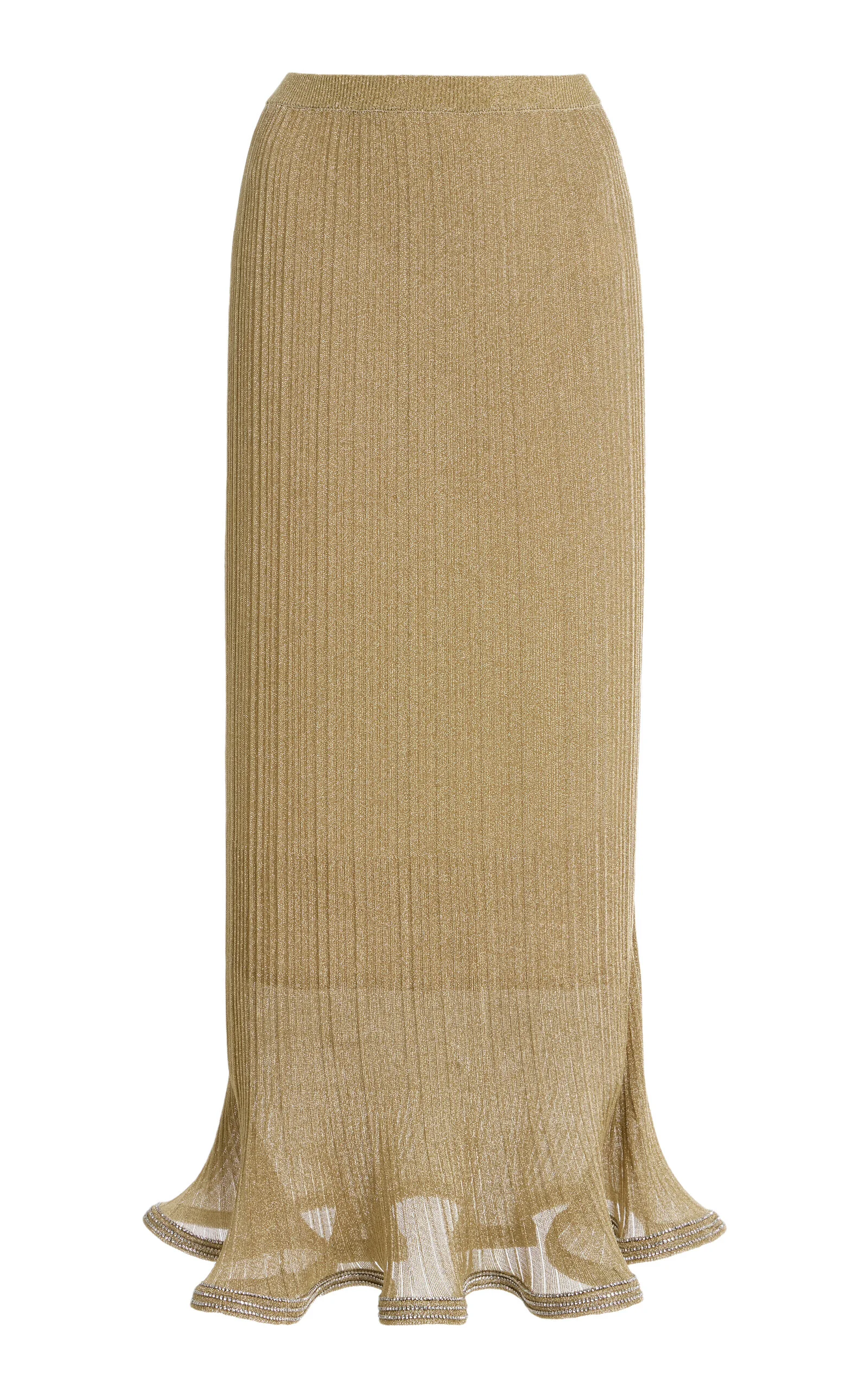 Brighton Metallic Plisse Midi Skirt gold - 1