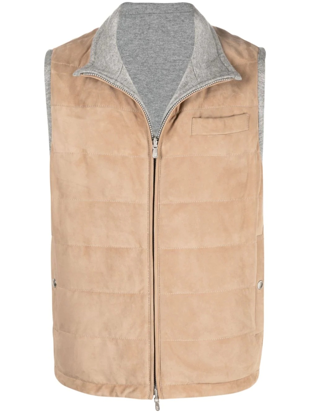 padded leather vest - 1