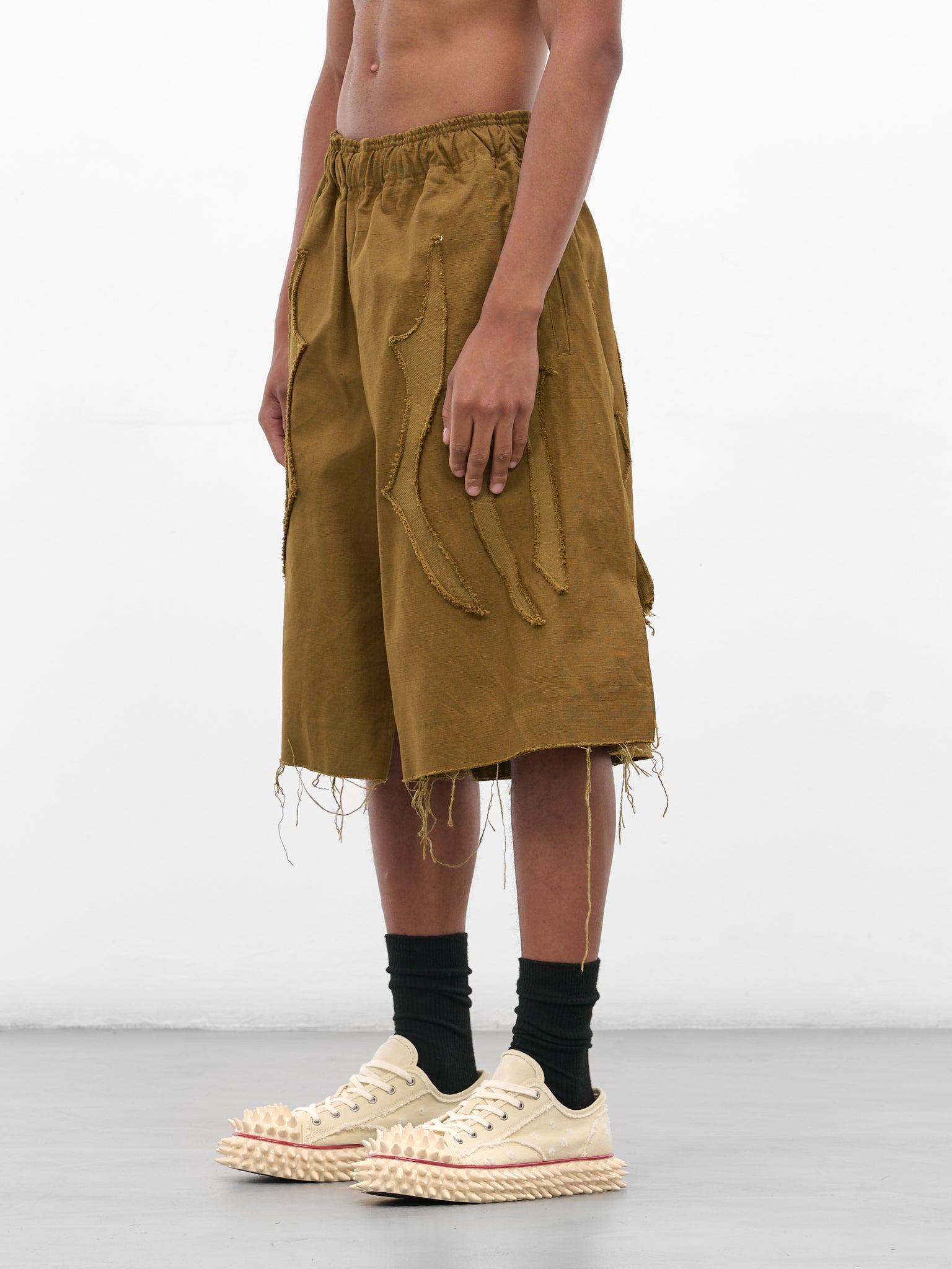 Khaki Battle Scar Graphic Shorts - 2