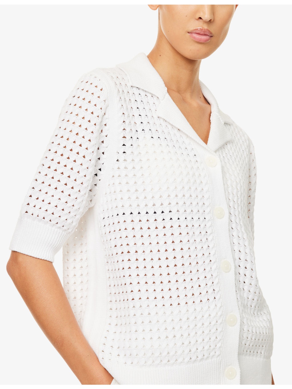 Ellie Open-Knit Cotton Shirt - 5