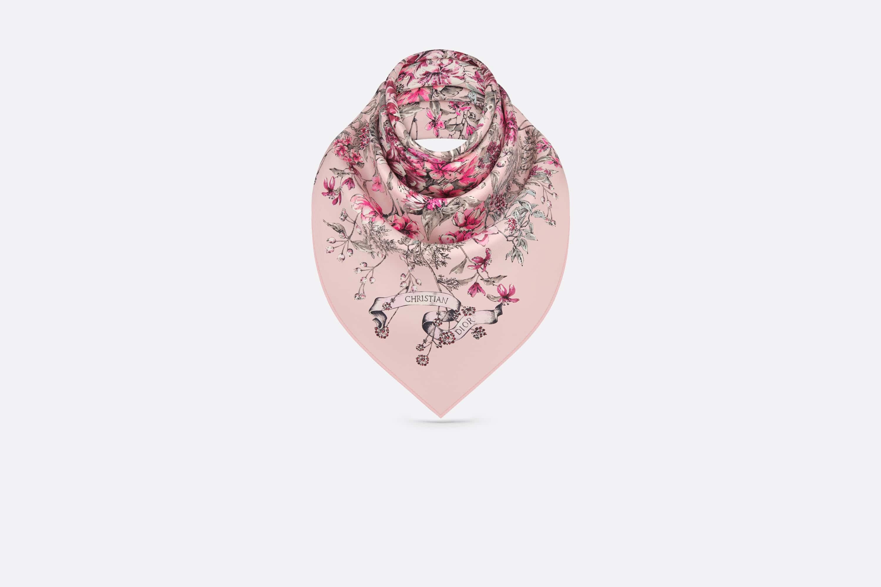 【華やかフローラル】Dior★D-Floral 90 Square★スカーフ Dior D-Floral 90 Square Scarf | dior | REVERSIBLE