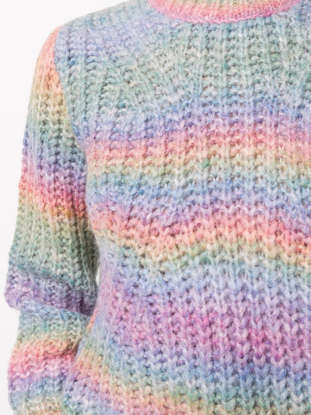 rainbow-stripe knitted jumper - 5