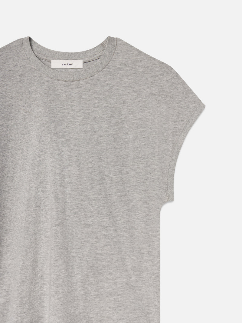 FRAME The Muscle Tee in Heather Grey outlook