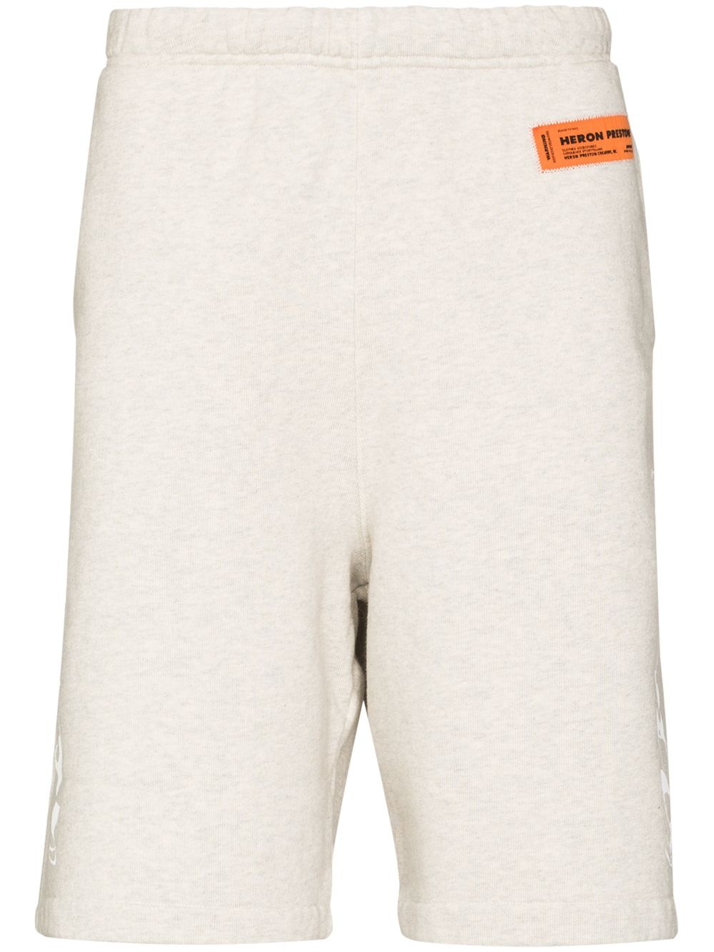 logo-print cotton track shorts - 1