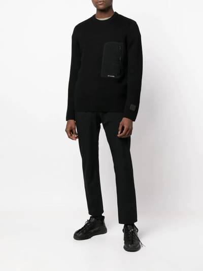 C.P. Company crew-neck zip-pocket jumper outlook