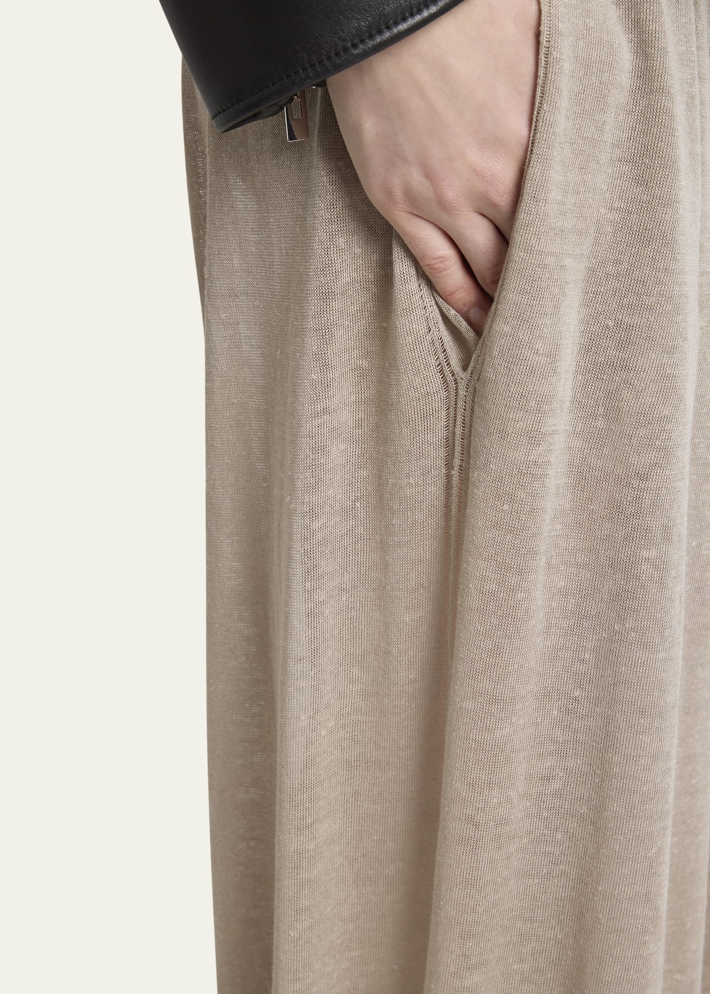 Flowy Silk Linen Knit Pants - 5