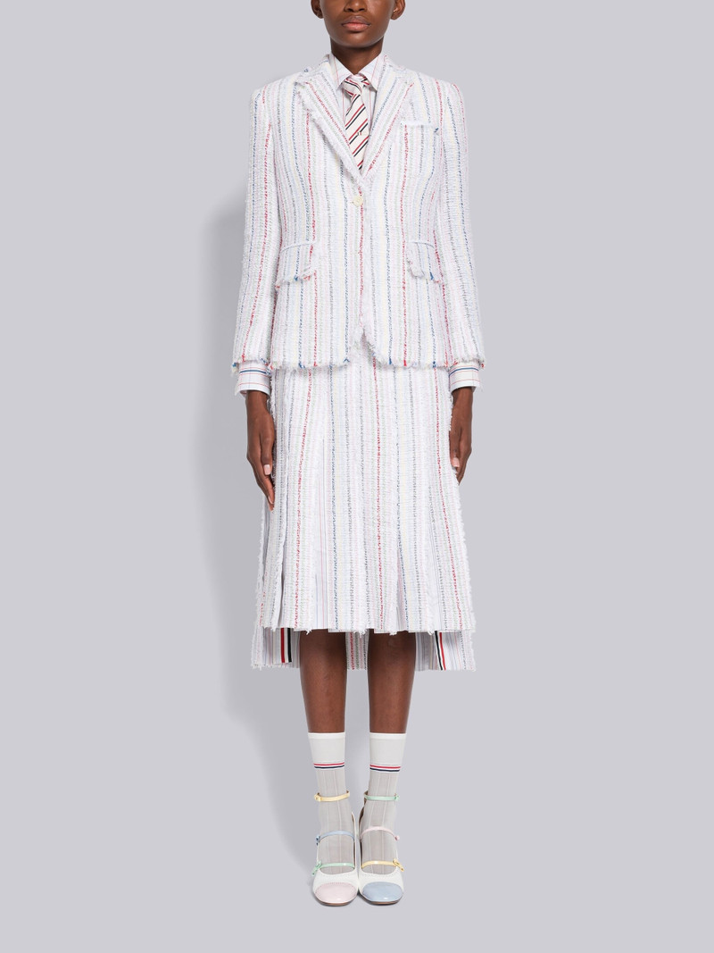 Seersucker Tulle Tweed Pleated Skirt 4