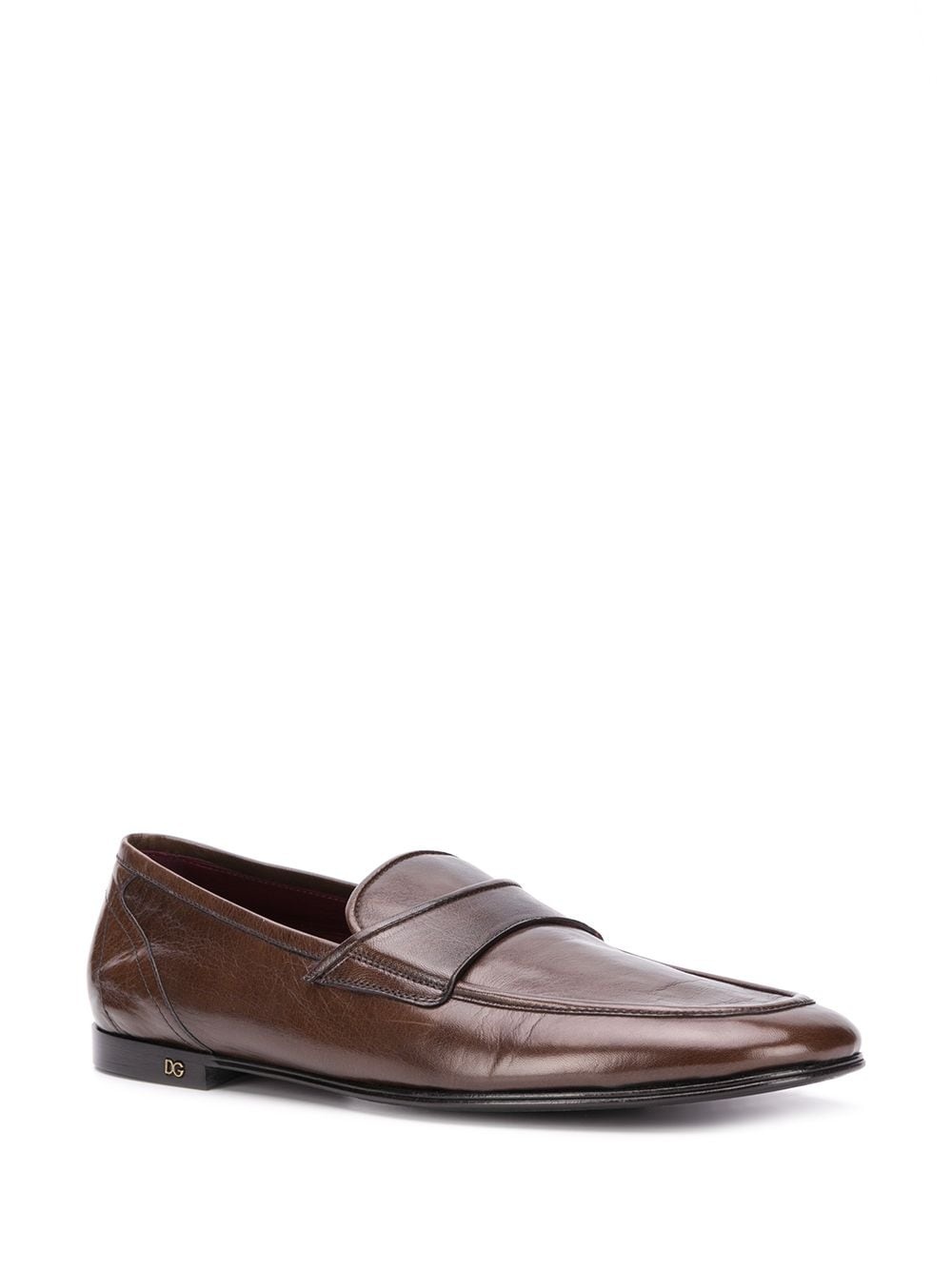 leather slip-on loafers - 2