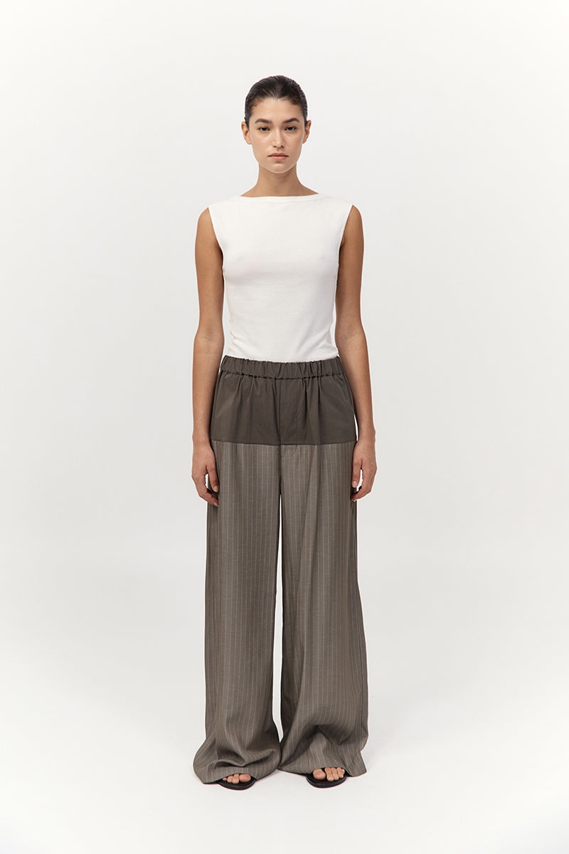 Relaxed Splice Pants - Khaki Pinstripe - 2