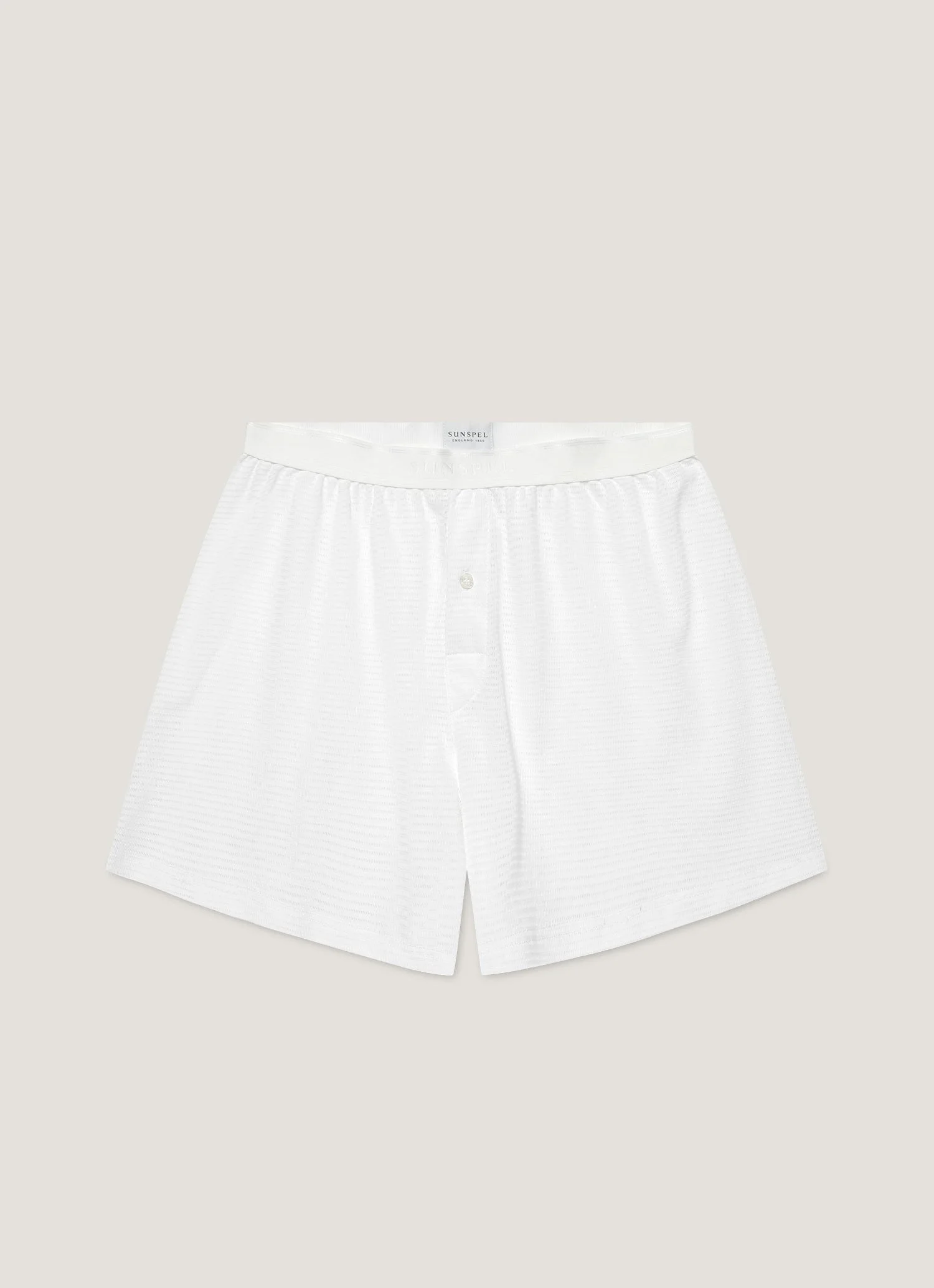 Cellular Cotton One‑Button Shorts - 1