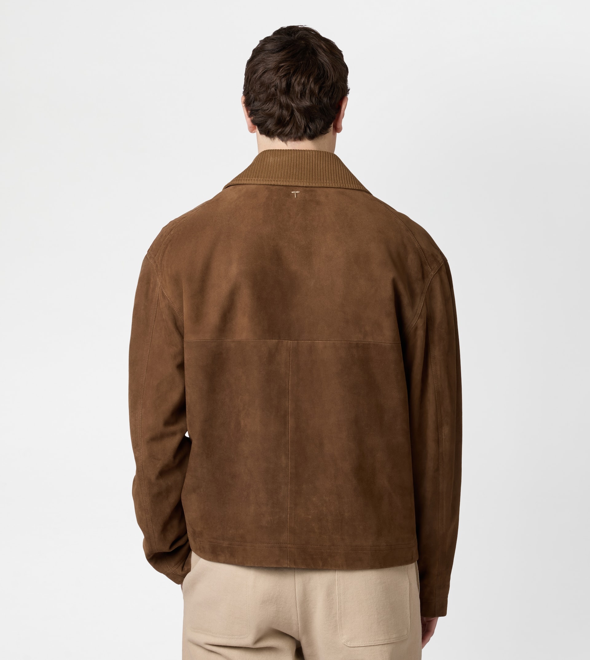PASHMY COACH JACKET IN SUEDE - BROWN - 4