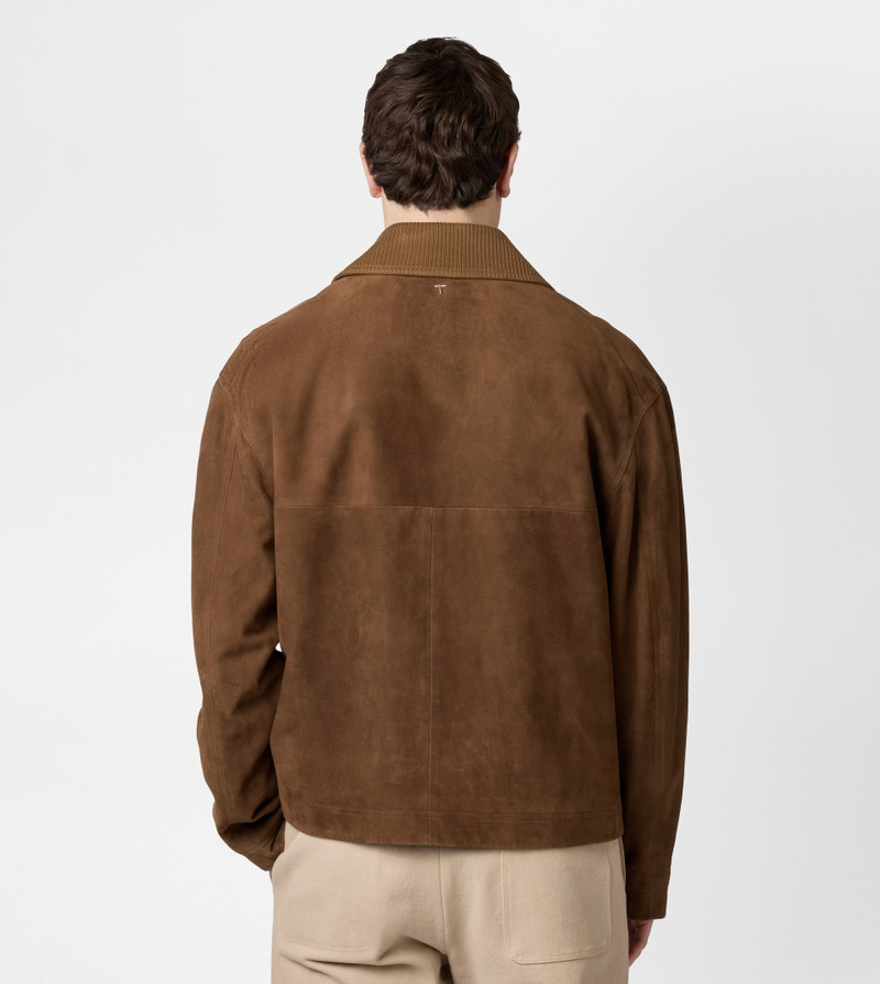 PASHMY COACH JACKET IN SUEDE - BROWN 4