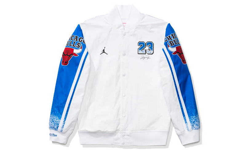 Jordan Air Jordan x Mitchell & Ness Mj Dunk Champ Jacket For Men White CW0884-100 outlook
