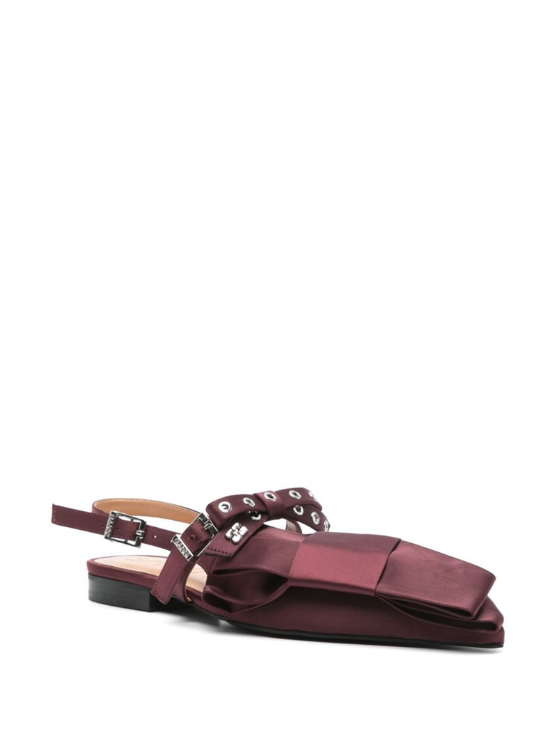 GANNI Big Bow ballerina shoes outlook