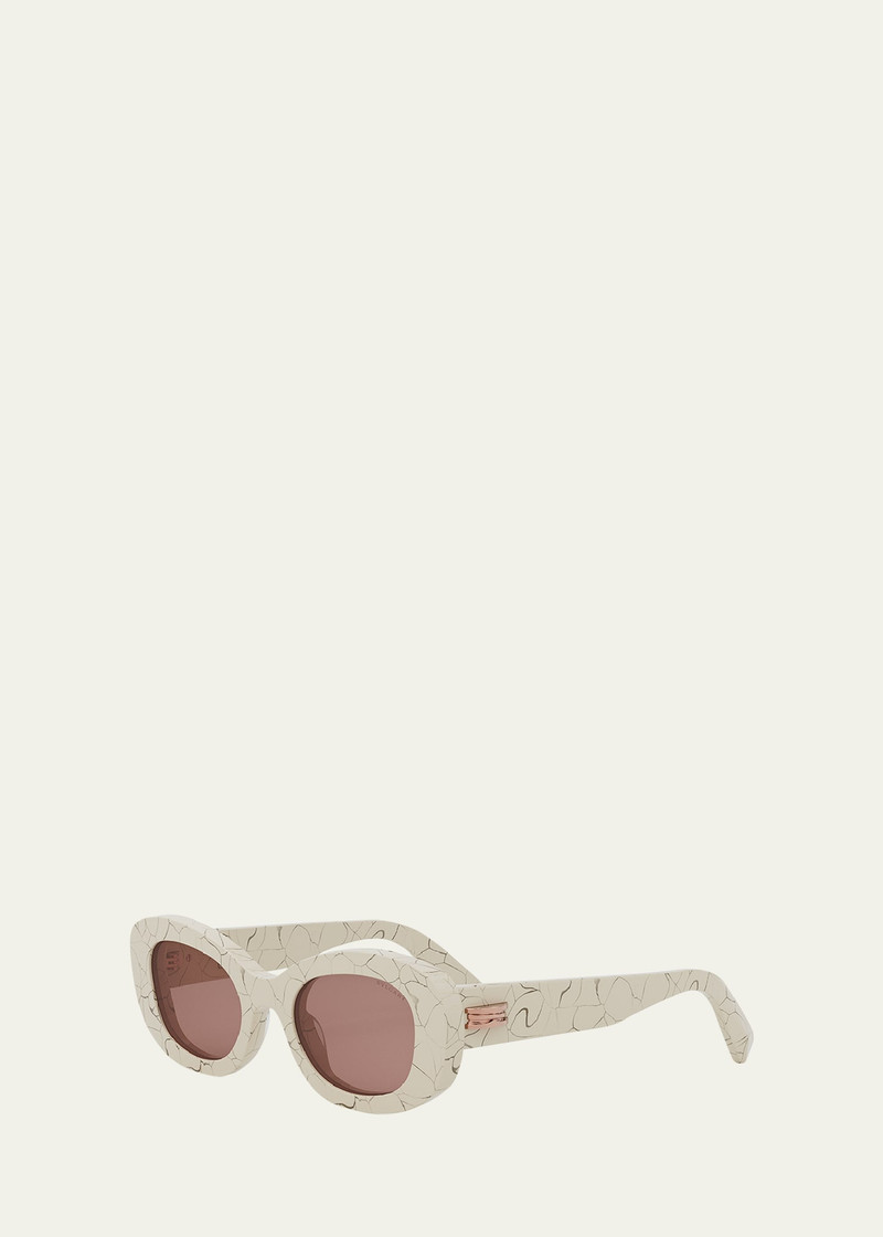 BVLGARI B.ZERO1 Oval Acetate and Nylon Sunglasses outlook