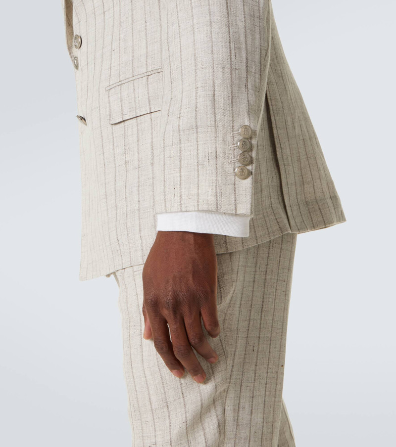 Pinstripe linen suit 7