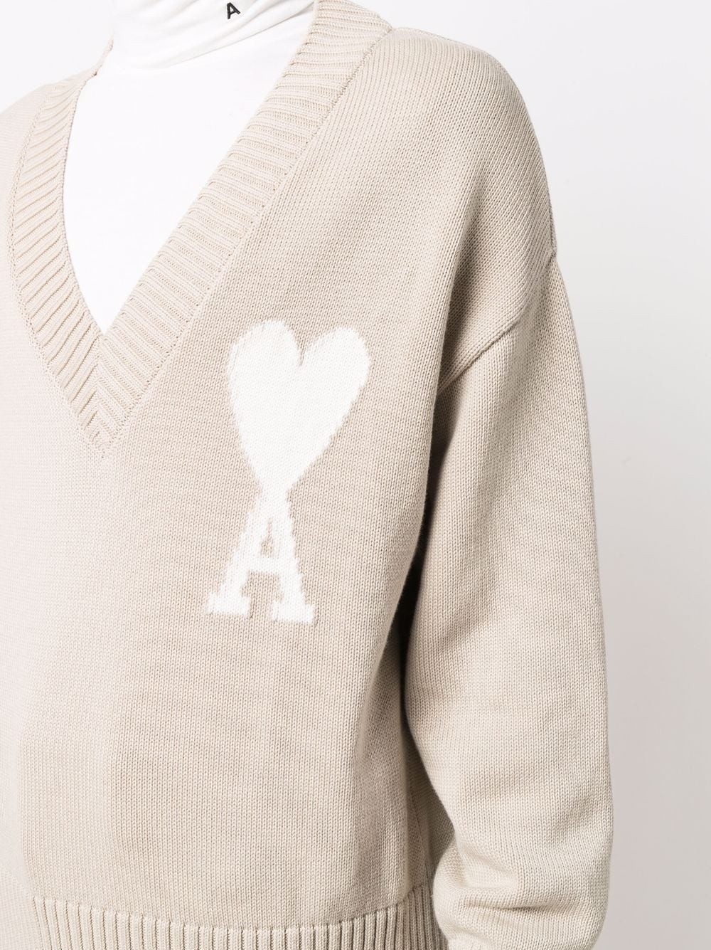 oversize Ami De Coeur V-neck jumper - 6