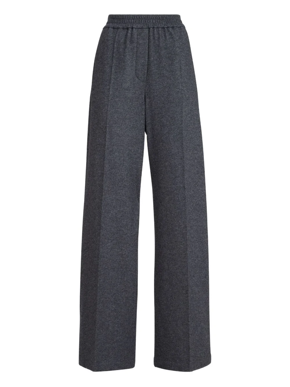 mélange-effect trousers - 1