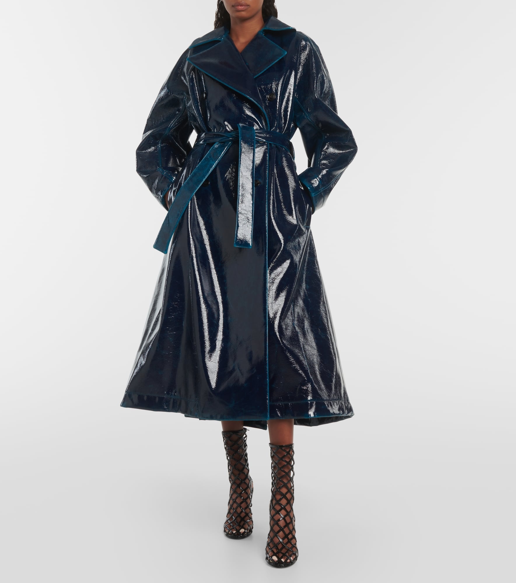 Coated wool trench coat - 2