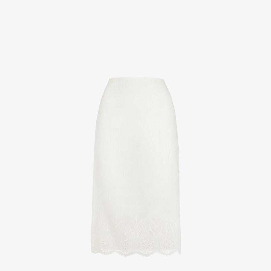 White silk skirt - 1