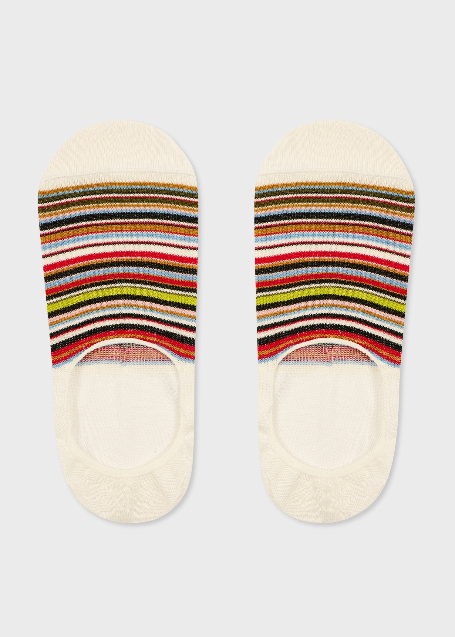 Ecru 'Signature Stripe' Loafer Socks - 2