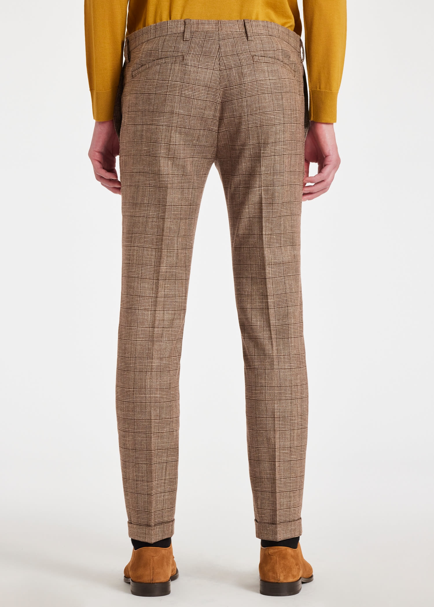 Houndstooth Check Wool-Linen Suit - 10