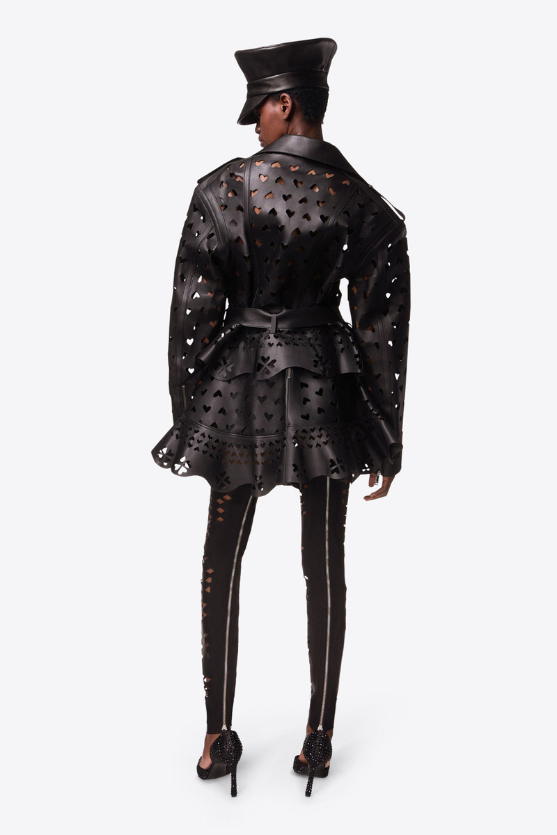 LASER-CUT LEATHER HEART MOTO JACKET 6