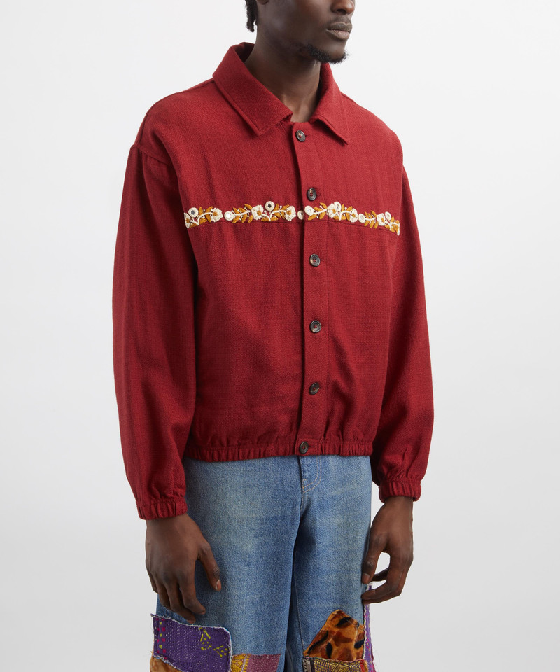 KARTIK RESEARCH Rishikesh Embroidered Herringbone Jacket outlook