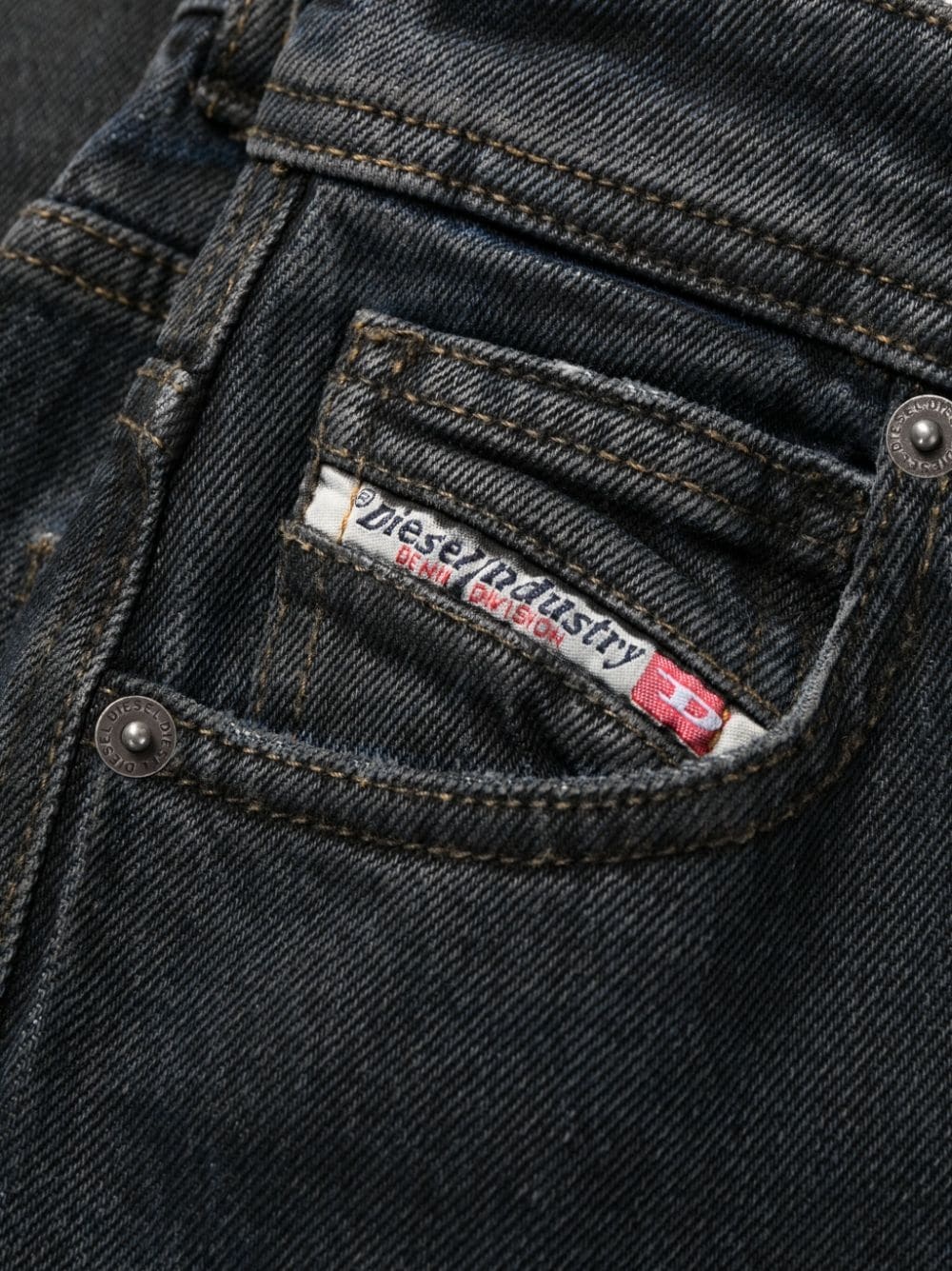 logo-patch cotton jeans - 6