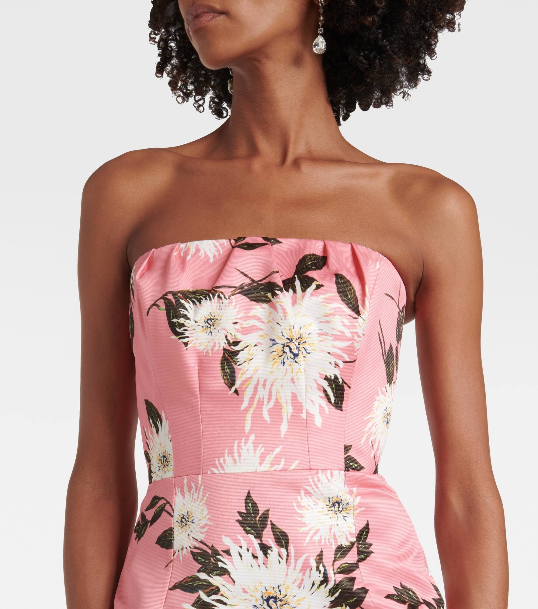 Emine floral taffeta faille gown - 4