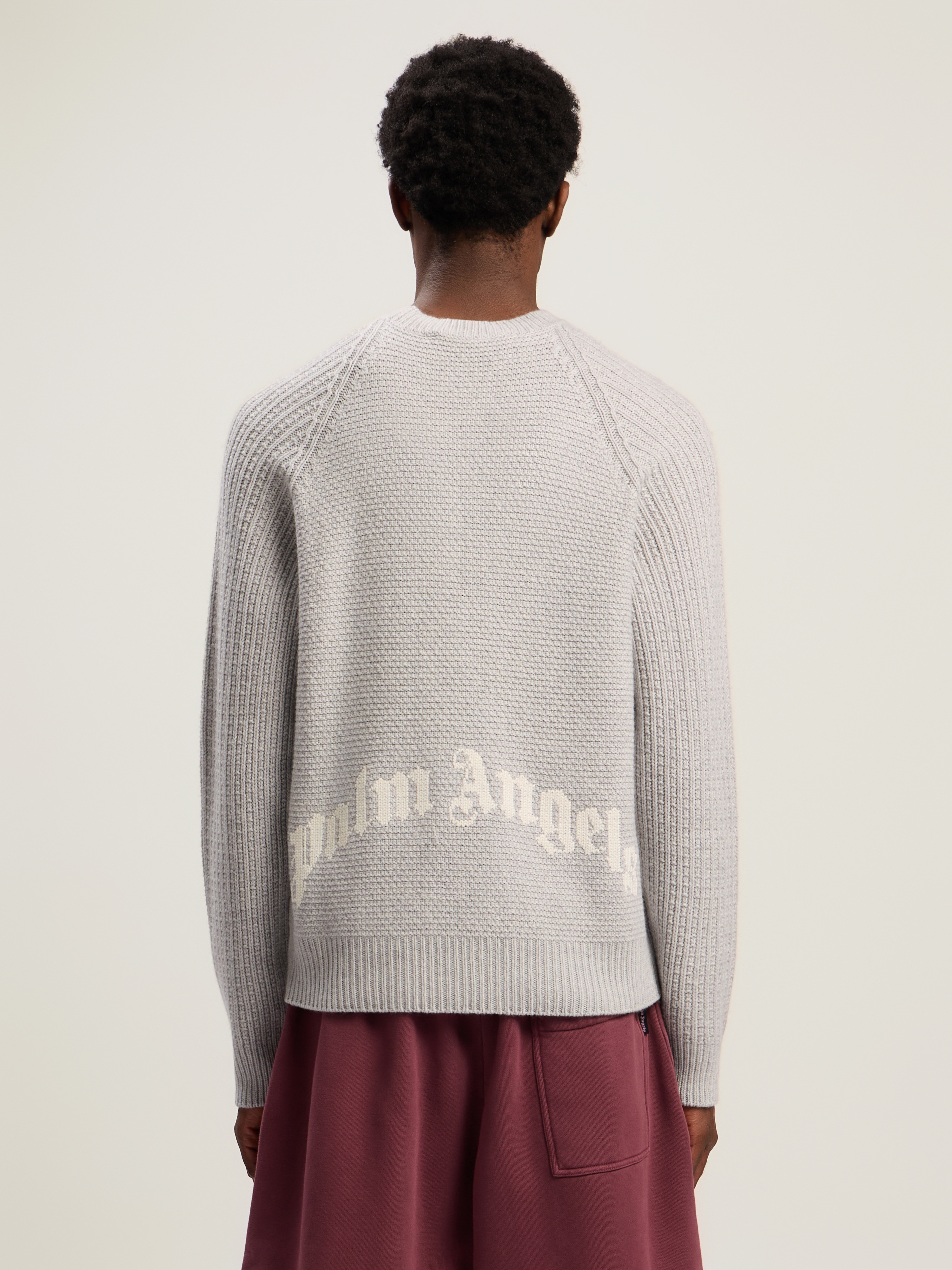 Curved Logo Ribbed Sweater - 4