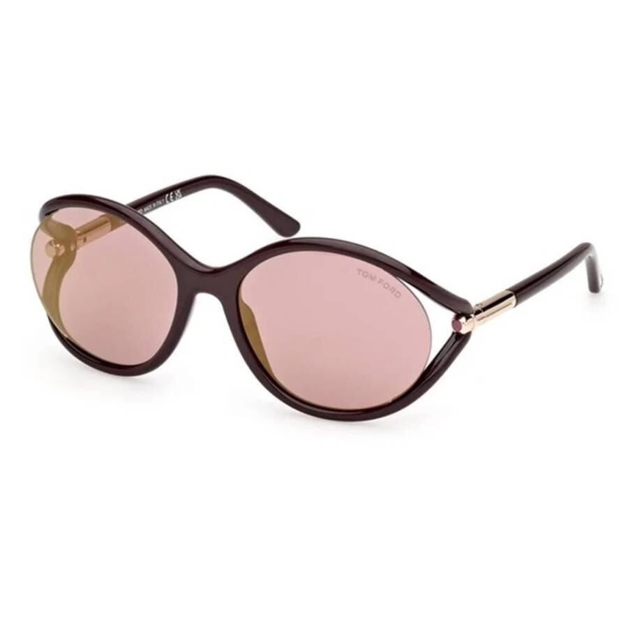 Tom Ford Melody Brown Mirror Oval Ladies Sunglasses FT1090 48Z 59 - 2