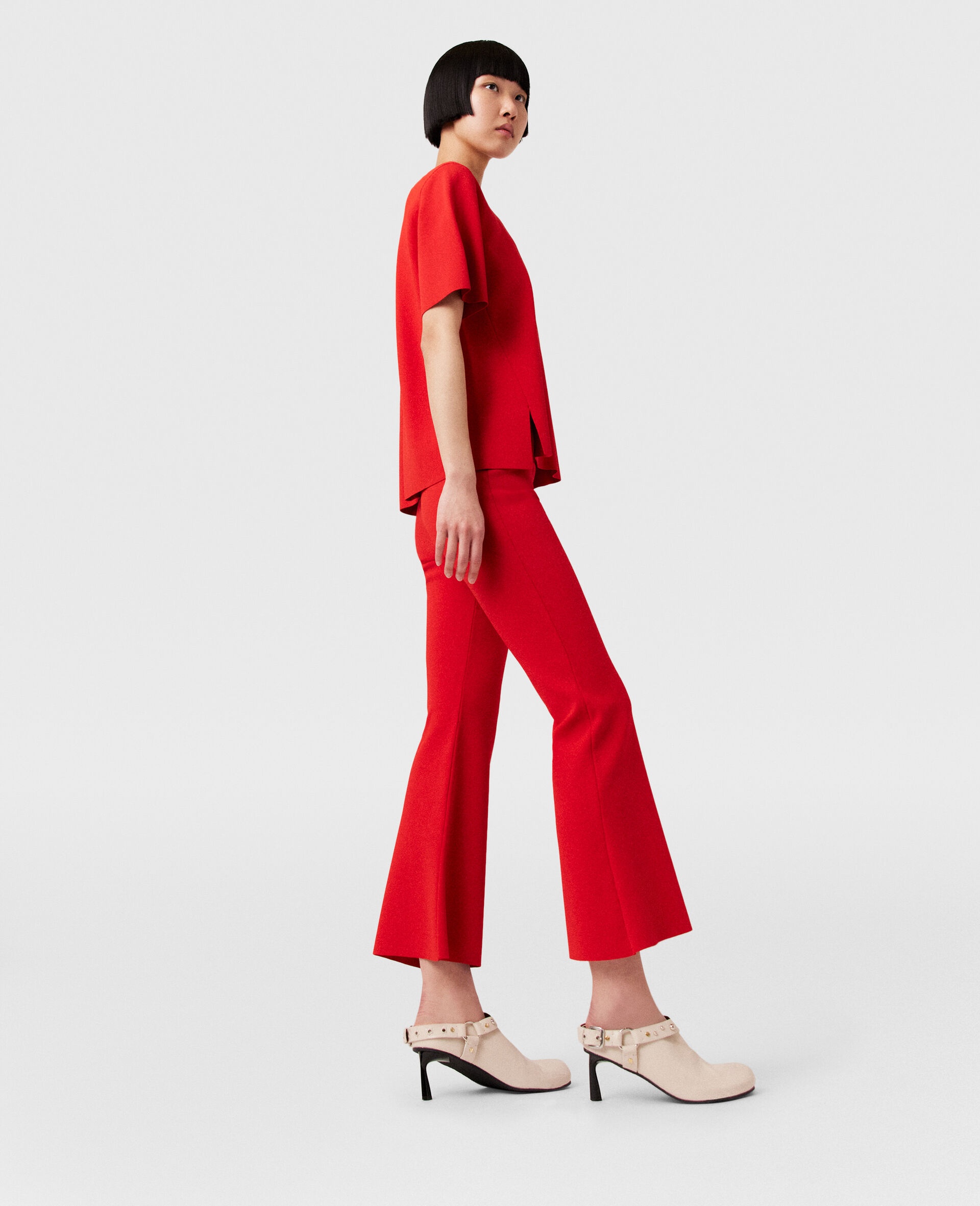 Mid-Rise Flared Pants - 4