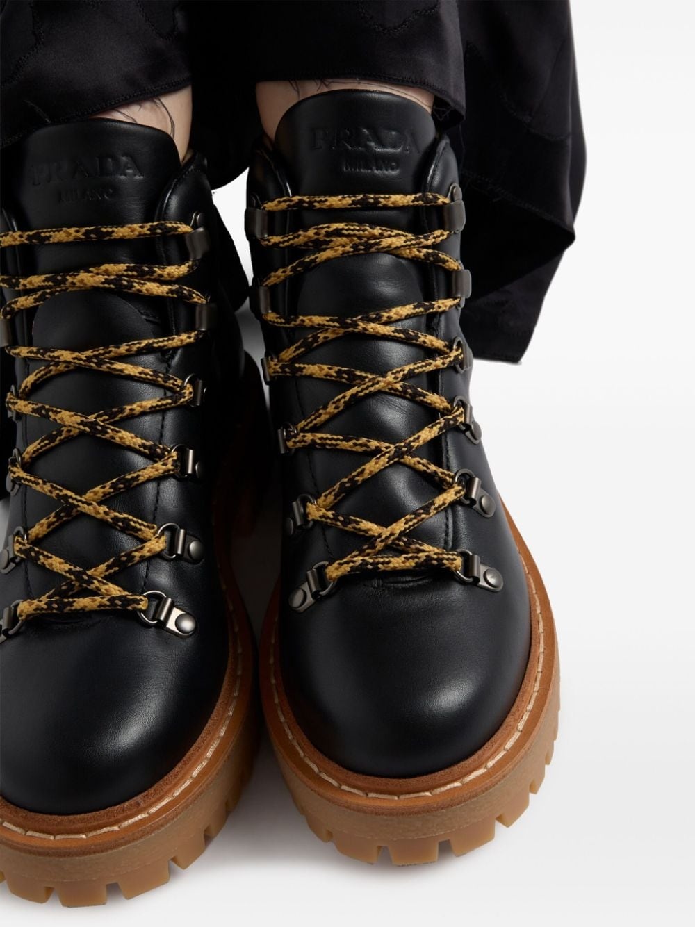 laced leather ankle boots - 7