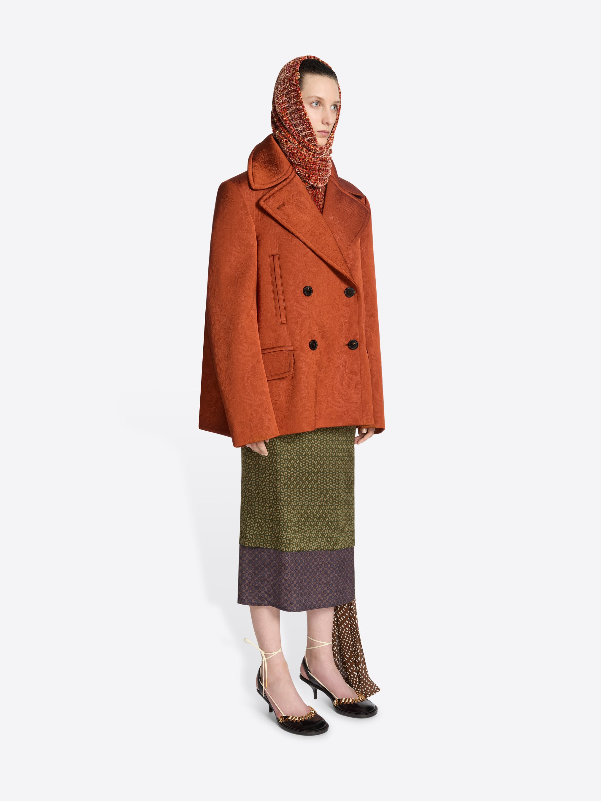 JACQUARD CABAN JACKET - 3