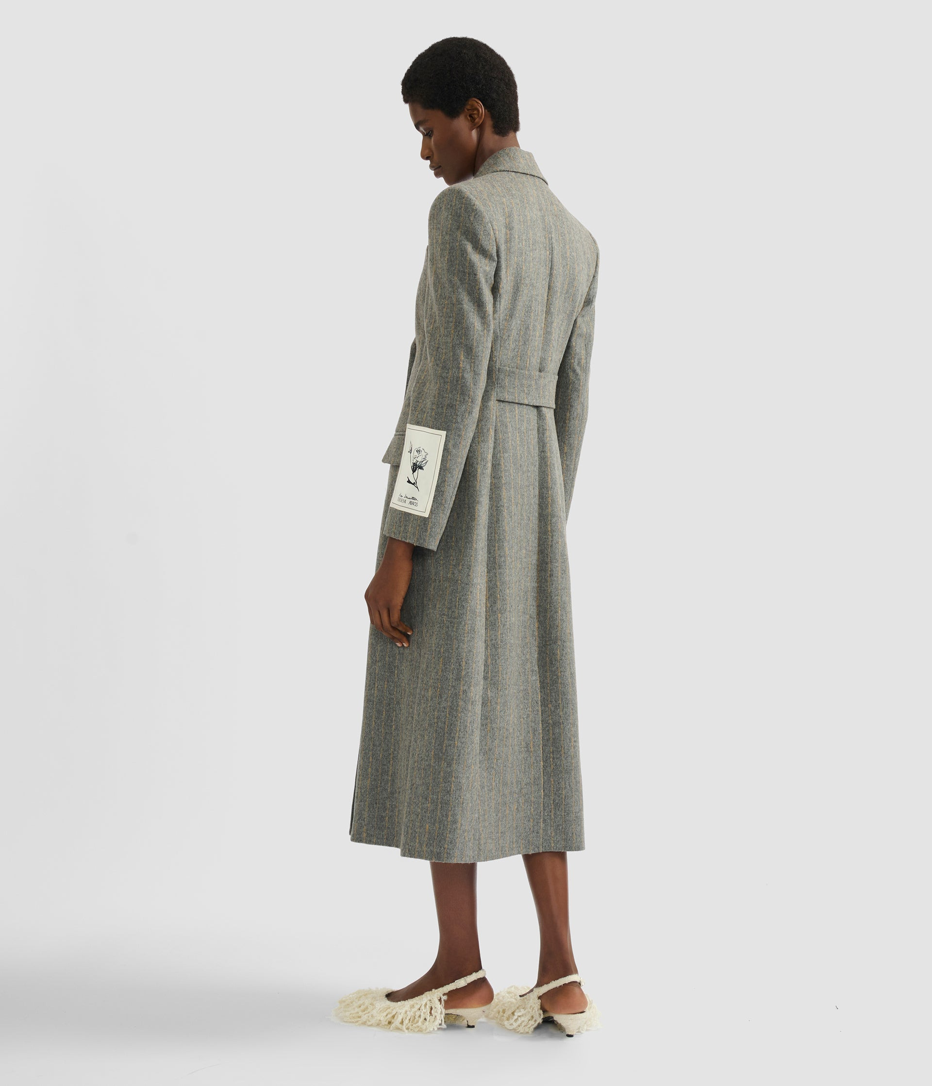 PINSTRIPE TAILORED COAT - 3