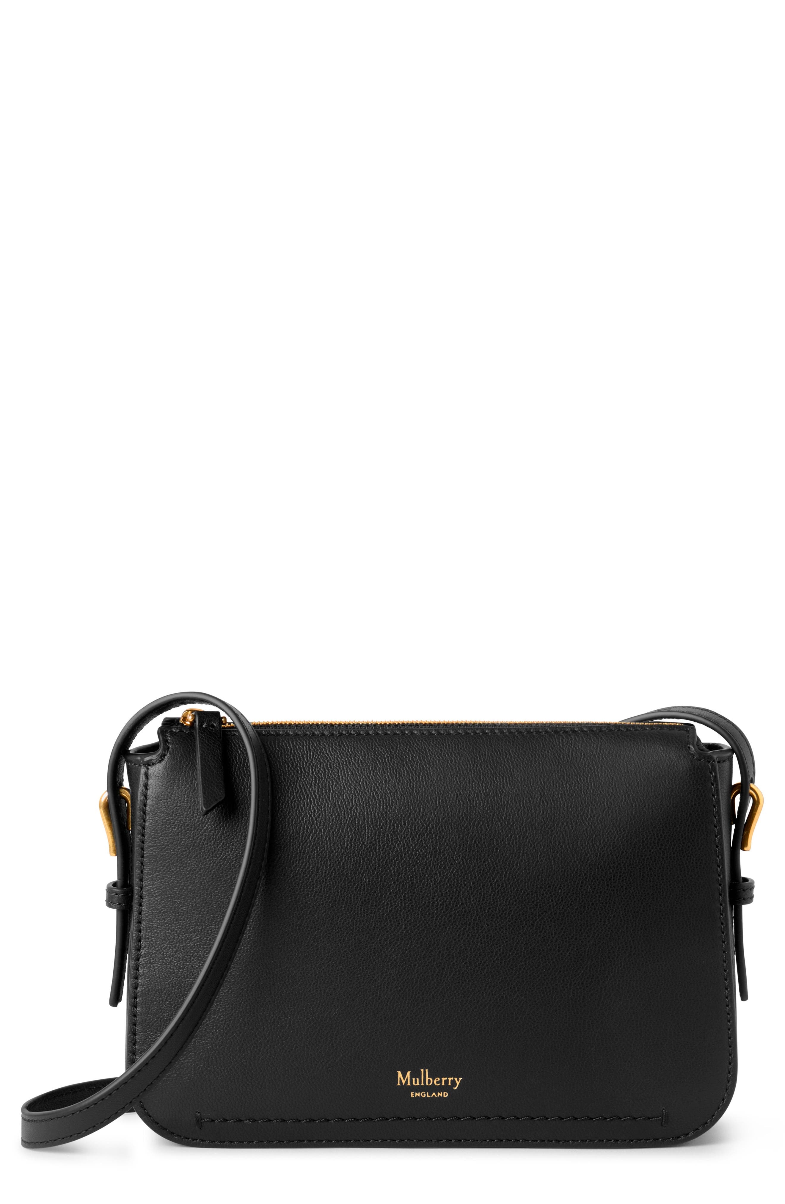 Mulberry Clovelly Leather Crossbody Bag in Black at Nordstrom - 1