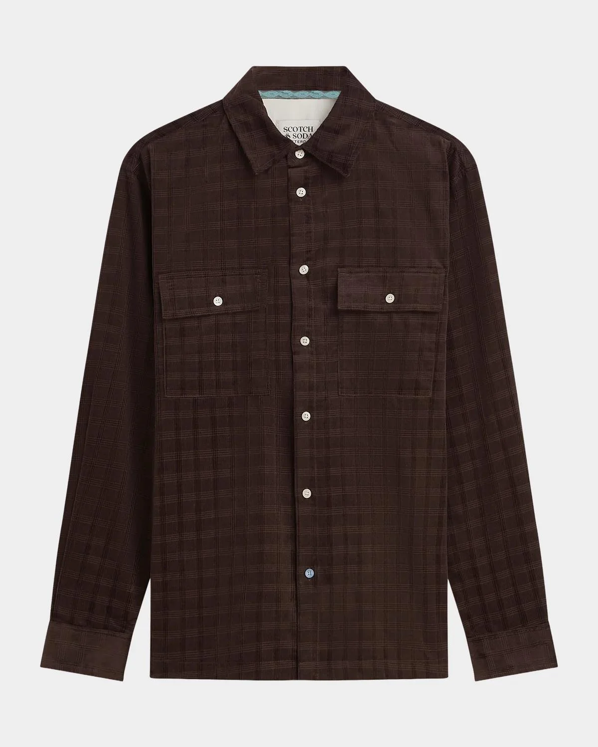 Men's Check Corduroy Shirt - 1