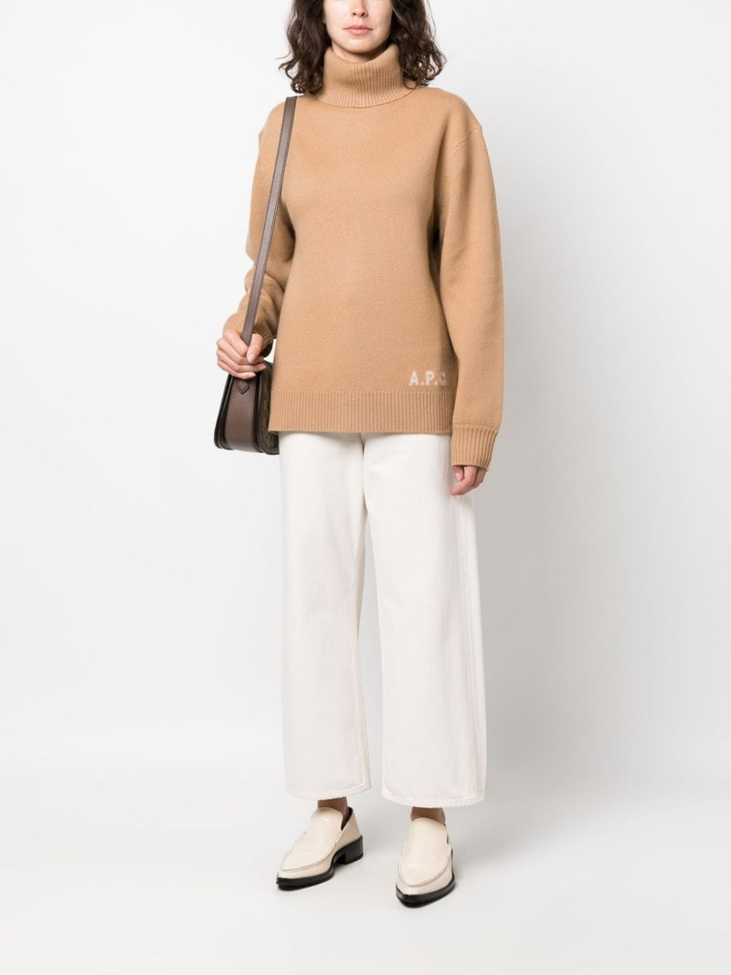 A.P.C. Edward logo-intarsia wool jumper outlook