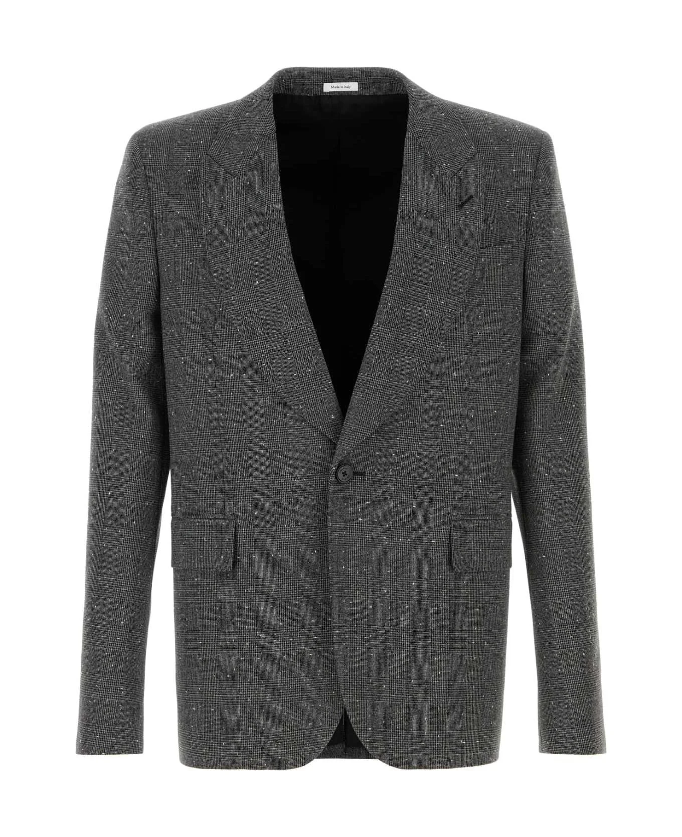 Embroidered Glencheck Blazer - 1