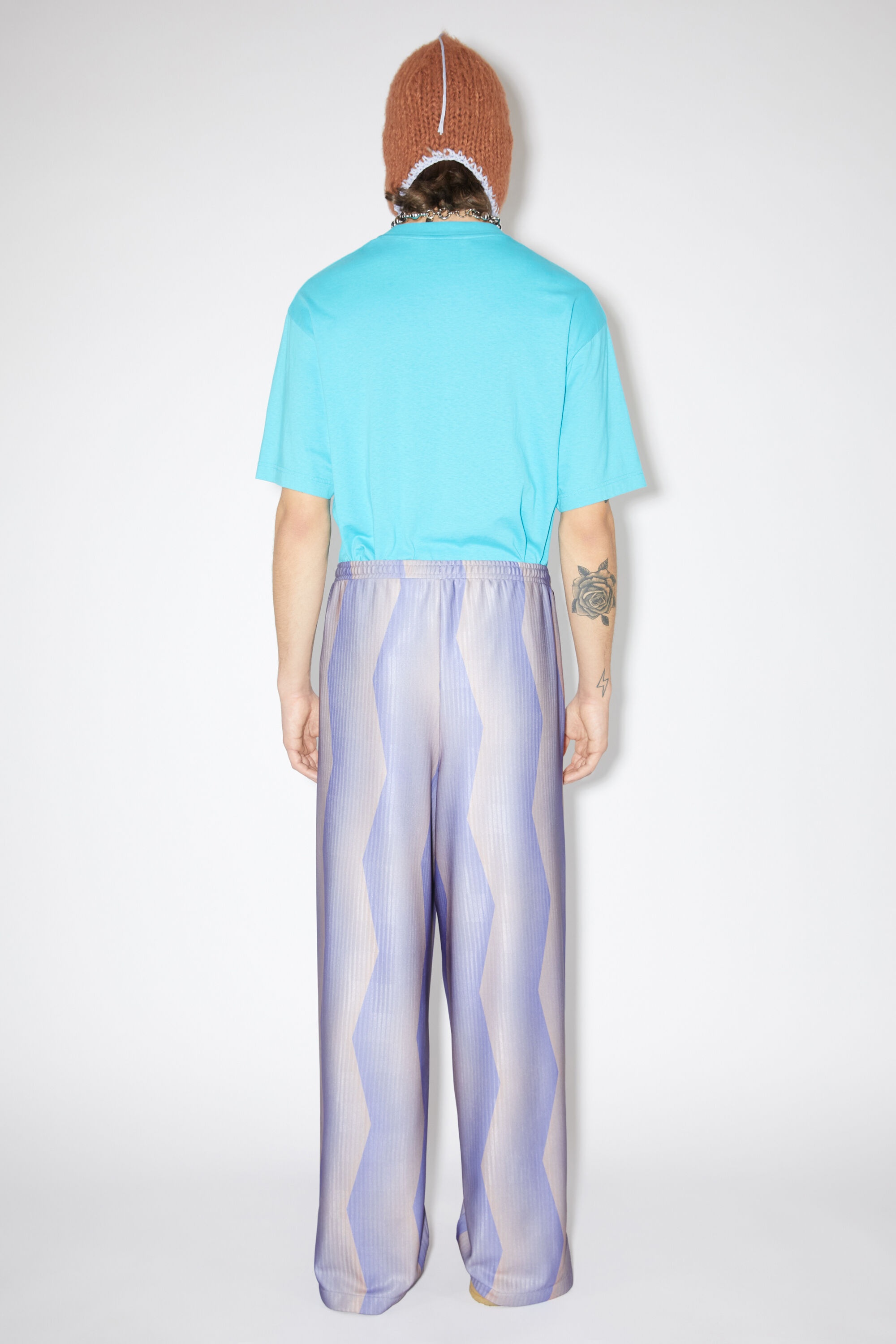 Print trousers - Blue/beige - 3