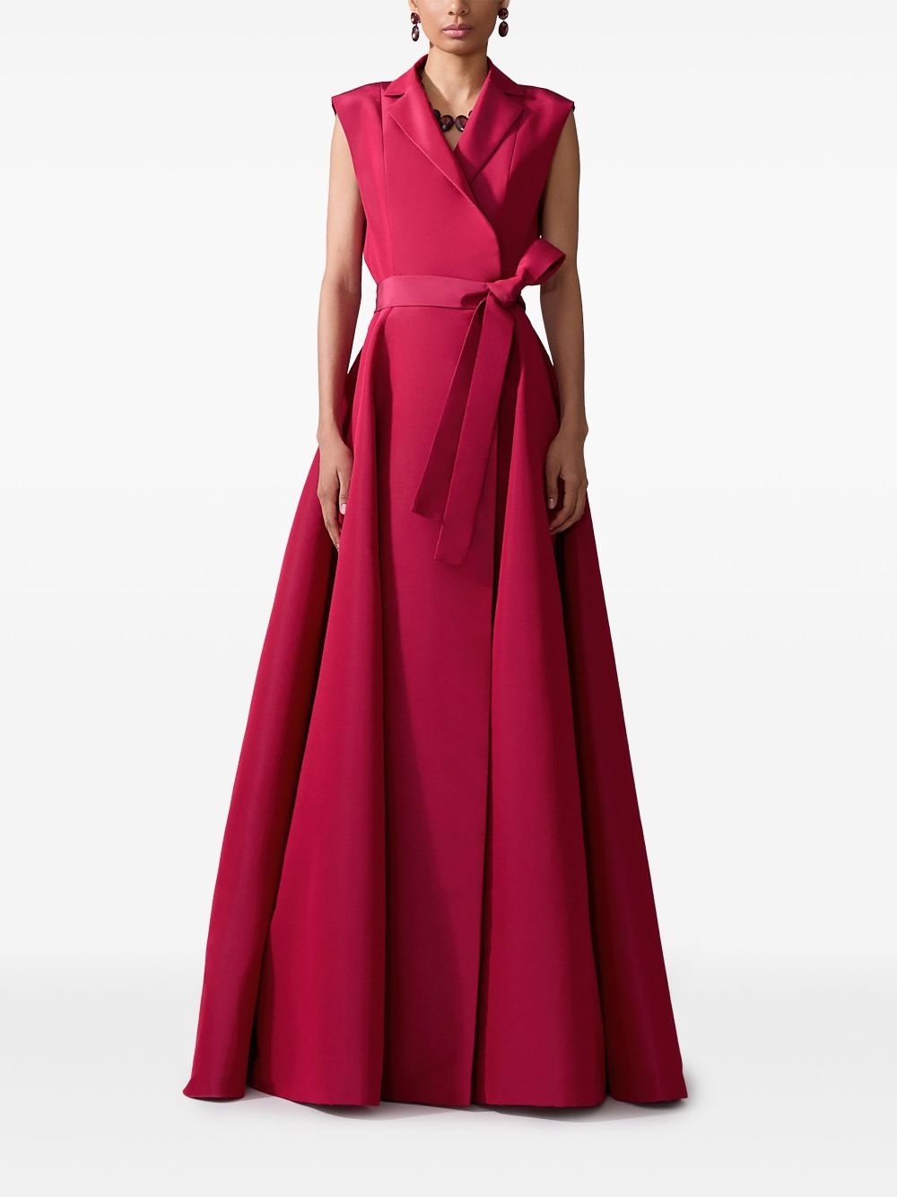 belted trench gown - 2