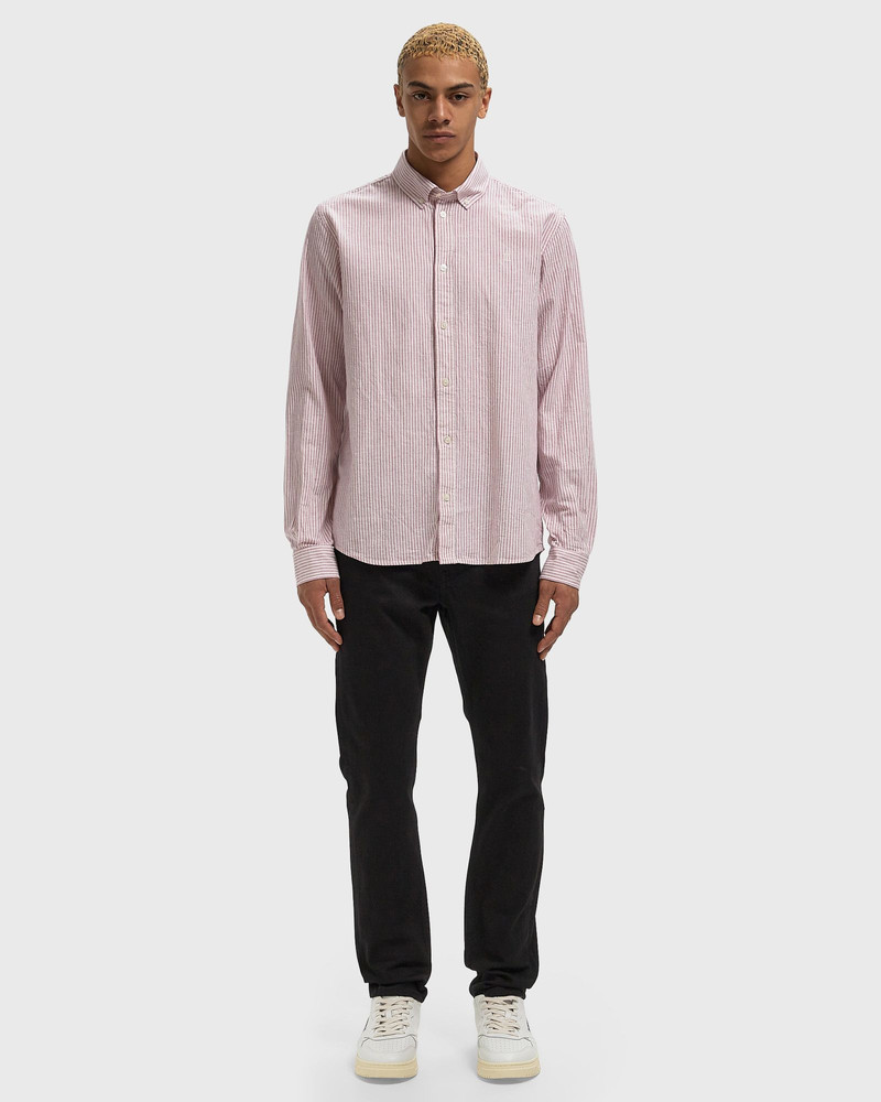 Les Deux Konrad Stripe Cotton Linen Shirt outlook