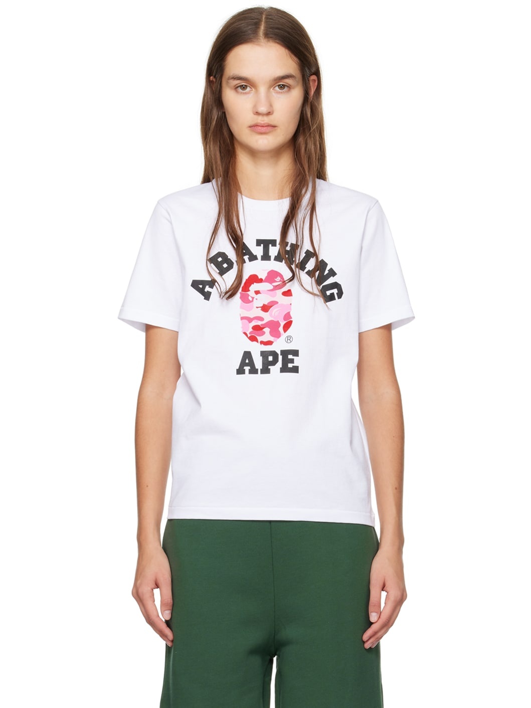 White ABC Camo College T-Shirt - 1