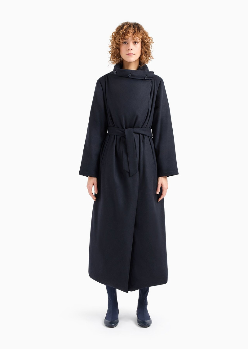 ASV long, two-in-one wool-blend down jacket with recycled down padding 2