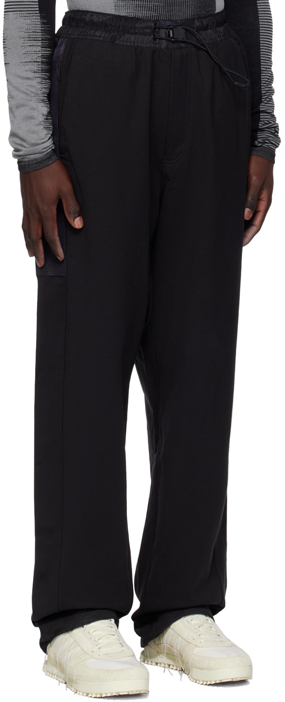 Black Paneled Trousers - 2