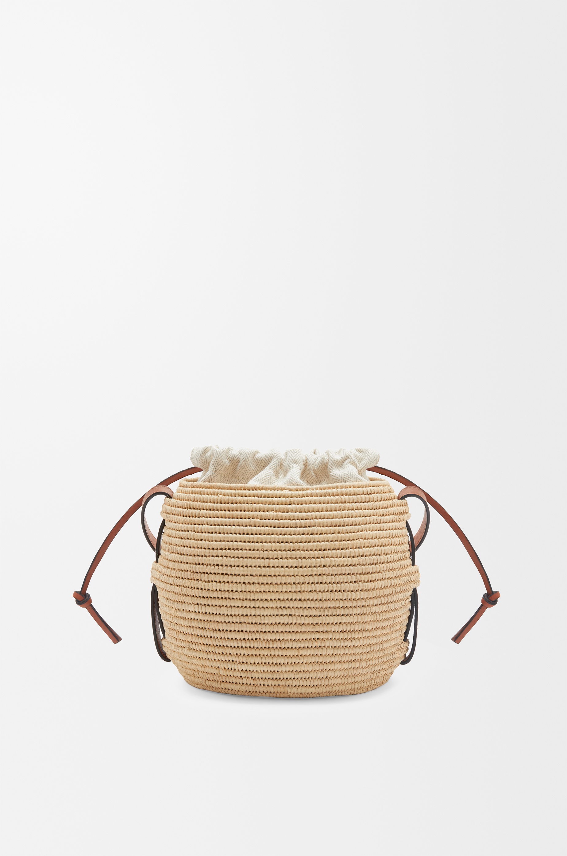 Beehive Basket bag in raffia and calfskin - 4